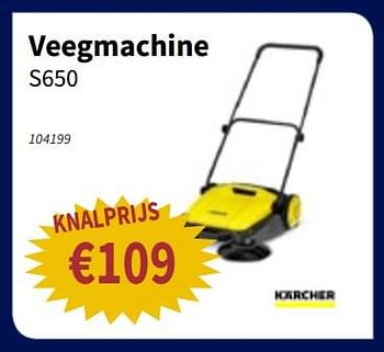 Promoties Kärcher veegmachine s650 - Kärcher - Geldig van 11/10/2018 tot 24/10/2018 bij Cevo Market