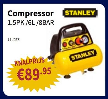 Promoties Stanley compressor - Stanley - Geldig van 11/10/2018 tot 24/10/2018 bij Cevo Market
