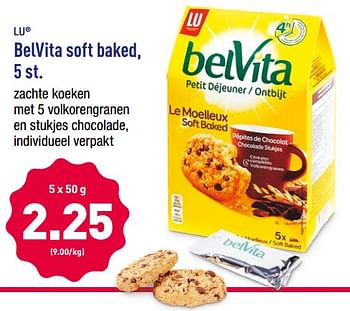 Promoties Belvita soft baked, 5 st. - Lu - Geldig van 15/10/2018 tot 20/10/2018 bij Aldi