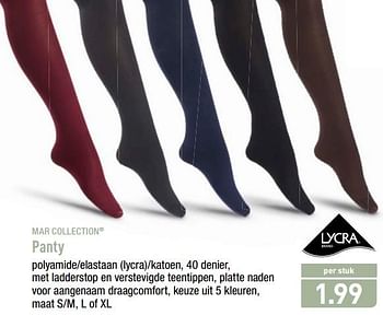 Promoties Panty - Mar Collection - Geldig van 15/10/2018 tot 20/10/2018 bij Aldi
