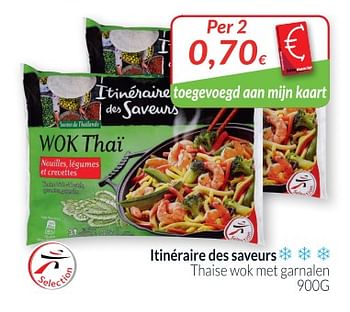 Promoties Thaise wok met garnalen - Itinéraire des Saveurs - Geldig van 01/10/2018 tot 31/10/2018 bij Intermarche