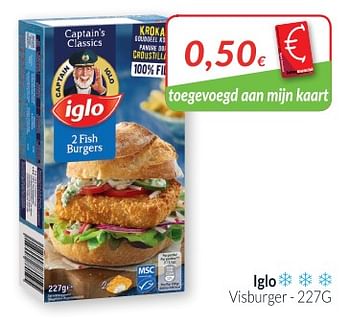 Promoties Visburger - Iglo - Geldig van 01/10/2018 tot 31/10/2018 bij Intermarche