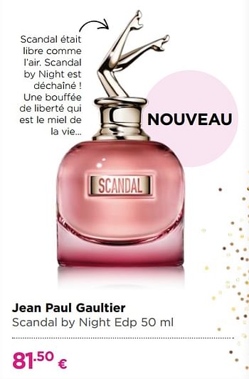 Promotions Jean paul gaultier scandal by night edp - Jean Paul Gaultier - Valide de 01/10/2018 à 31/10/2018 chez ICI PARIS XL