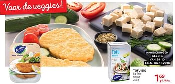 Promoties Tofu bio so fine natuur - SO FINE - Geldig van 31/10/2018 tot 06/11/2018 bij Alvo