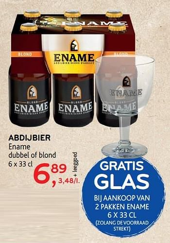 Promoties Abdijbier ename dubbel of blond - Ename - Geldig van 24/10/2018 tot 06/11/2018 bij Alvo