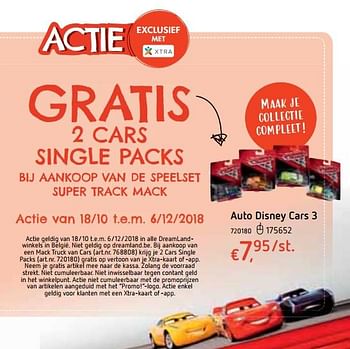 Promotions Auto disney cars 3 - Cars - Valide de 18/10/2018 à 06/12/2018 chez Dreamland