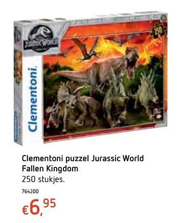Promoties Clementoni puzzel jurassic world fallen kingdom - Clementoni - Geldig van 18/10/2018 tot 06/12/2018 bij Dreamland