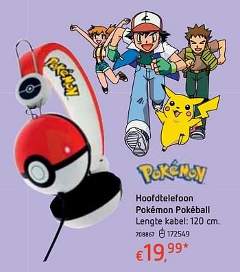Promotions Hoofdtelefoon pokémon pokéball - Pokemon - Valide de 18/10/2018 à 06/12/2018 chez Dreamland
