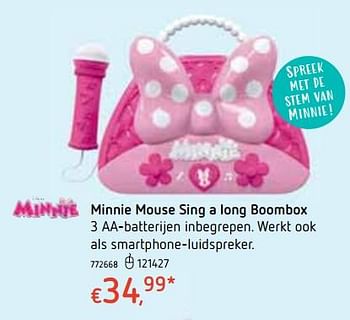 Promoties Minnie mouse sing a long boombox - Disney - Geldig van 18/10/2018 tot 06/12/2018 bij Dreamland