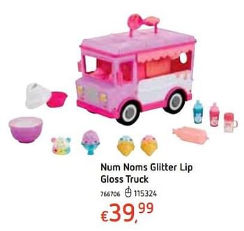 Promoties Num noms glitter lip gloss truck - Num Noms - Geldig van 18/10/2018 tot 06/12/2018 bij Dreamland