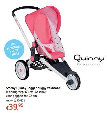 Promoties Smoby quinny jogger buggy zalmroze - Quinny - Geldig van 18/10/2018 tot 06/12/2018 bij Dreamland