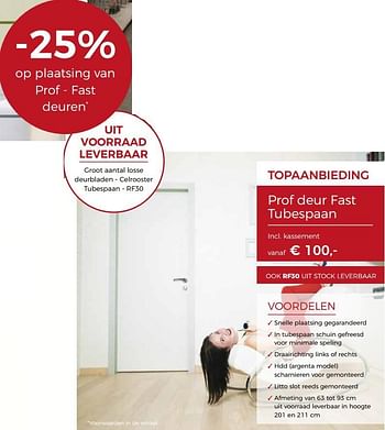 Promoties Prof deur fast tubespaan - Huismerk - Woodtex - Geldig van 17/10/2018 tot 11/11/2018 bij Woodtex