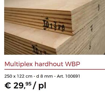 Promoties Multiplex hardhout wbp - Huismerk - Woodtex - Geldig van 17/10/2018 tot 11/11/2018 bij Woodtex