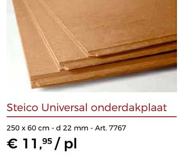 Promoties Steico universal onderdakplaat - Steico - Geldig van 17/10/2018 tot 11/11/2018 bij Woodtex