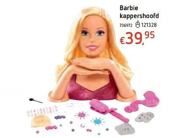 Promoties Barbie kappershoofd - Mattel - Geldig van 18/10/2018 tot 06/12/2018 bij Dreamland