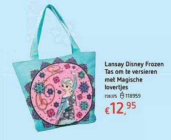 Promoties Lansay disney frozen tas om te versieren met magische lovertjes - Disney - Geldig van 18/10/2018 tot 06/12/2018 bij Dreamland