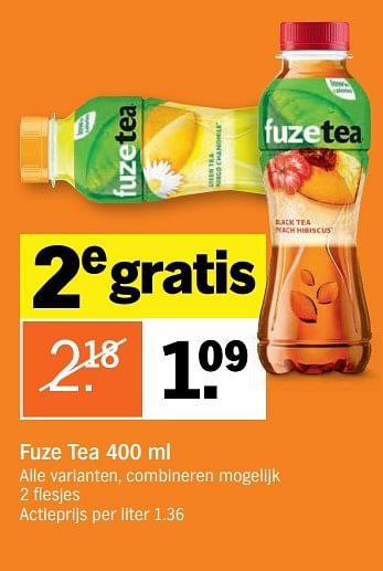 Promoties Fuze tea - FuzeTea - Geldig van 15/10/2018 tot 21/10/2018 bij Albert Heijn