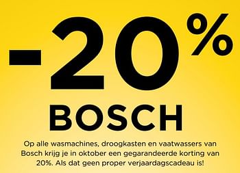 Promoties -20 % bosch - Bosch - Geldig van 03/10/2018 tot 31/10/2018 bij Molecule