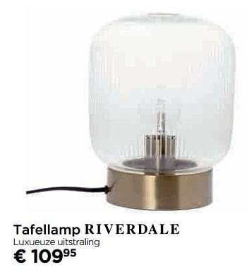 Promoties Tafellamp - Riverdale - Geldig van 03/10/2018 tot 31/10/2018 bij Molecule
