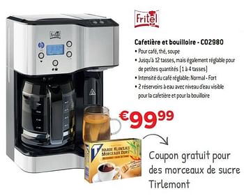 Promotions Fritel cafetière et bouilloire - co2980 - Fritel - Valide de 01/10/2018 à 31/10/2018 chez Exellent