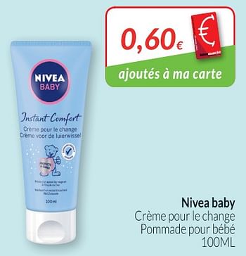 Promotions Crème pour le change pommade pour bébé - Nivea - Valide de 01/10/2018 à 31/10/2018 chez Intermarche