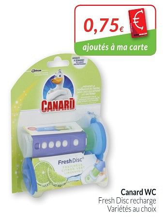 Promotions Fresh disc recharge - Canard WC - Valide de 01/10/2018 à 31/10/2018 chez Intermarche