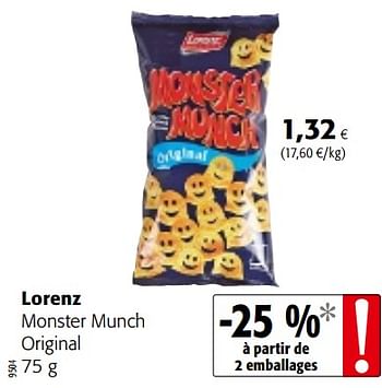 Promoties Lorenz monster munch original - lorenz - Geldig van 10/10/2018 tot 23/10/2018 bij Colruyt