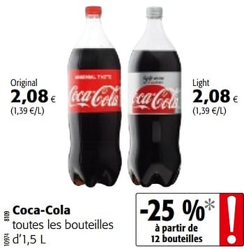 Promoties Coca-cola toutes les bouteilles - Coca Cola - Geldig van 10/10/2018 tot 23/10/2018 bij Colruyt