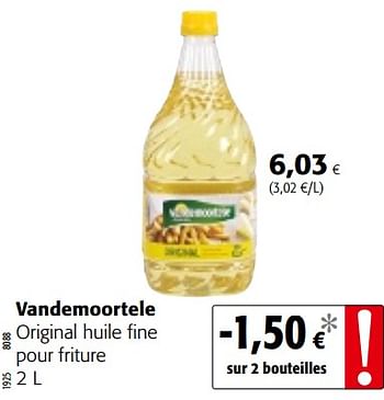 Promotions Vandemoortele original huile fine pour friture - Vandemoortele - Valide de 10/10/2018 à 23/10/2018 chez Colruyt
