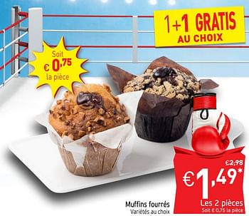 Promotions Muffins fourrés - Produit maison - Intermarche - Valide de 16/10/2018 à 21/10/2018 chez Intermarche