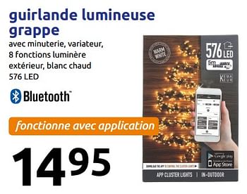 Promotions Guirlande lumineuse grappe - Produit Maison - Action - Valide de 17/10/2018 à 23/10/2018 chez Action