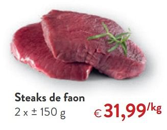 Promoties Steaks de faon - Huismerk - Okay  - Geldig van 10/10/2018 tot 23/10/2018 bij OKay