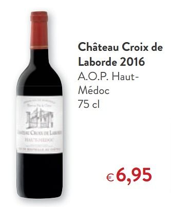 Promotions Château croix de laborde 2016 a.o.p. hautmédoc - Vins rouges - Valide de 10/10/2018 à 23/10/2018 chez OKay