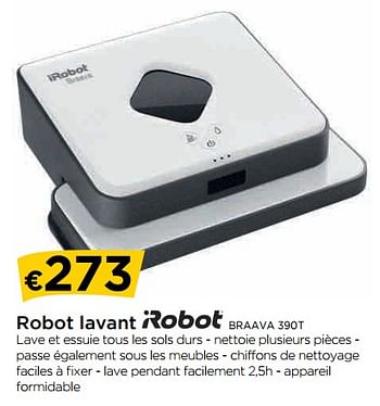 Promotions Robot lavant irobot braava 390t - iRobot - Valide de 03/10/2018 à 31/10/2018 chez Molecule