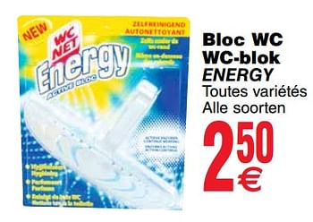 Promoties Bloc wc wc-blok energy - WC Net - Geldig van 16/10/2018 tot 22/10/2018 bij Cora