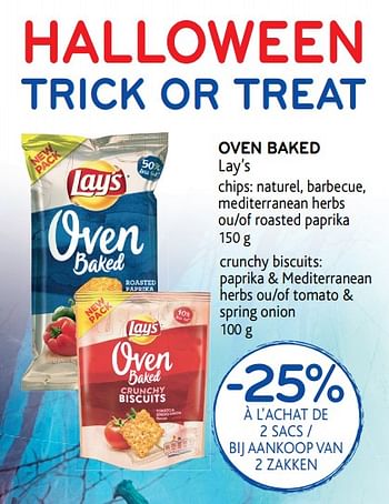 Promoties Oven baked lay`s - Lay's - Geldig van 24/10/2018 tot 06/11/2018 bij Alvo
