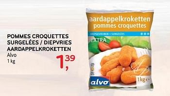 Promotions Pommes croquettes surgelées - Produit maison - Alvo - Valide de 24/10/2018 à 06/11/2018 chez Alvo