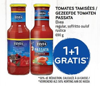 Promoties Tomates tamisées - Elvea - Geldig van 24/10/2018 tot 06/11/2018 bij Alvo
