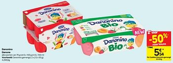 Promotions Danonino gemengd - Danone - Valide de 17/10/2018 à 22/10/2018 chez Carrefour