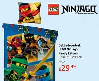 Promoties Dekbedovertrek lego ninjago ready katoen - Lego - Geldig van 18/10/2018 tot 06/12/2018 bij Dreamland