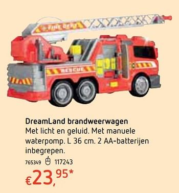 Promotions Dreamland brandweerwagen - Produit maison - Dreamland - Valide de 18/10/2018 à 06/12/2018 chez Dreamland