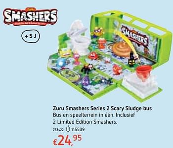 Promoties Zuru smashers series 2 scary sludge bus - Smashers - Geldig van 18/10/2018 tot 06/12/2018 bij Dreamland