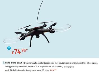 Promoties Syma drone x5sw - Syma - Geldig van 18/10/2018 tot 06/12/2018 bij Dreamland