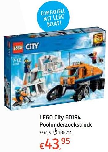 Promoties Lego city 60194 poolonderzoekstruck - Lego - Geldig van 18/10/2018 tot 06/12/2018 bij Dreamland