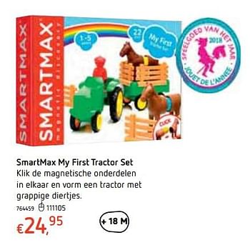 Promotions Smartmax my first tractor set - Smartmax - Valide de 18/10/2018 à 06/12/2018 chez Dreamland