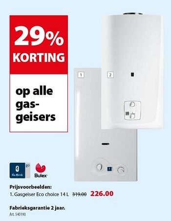 Promoties Gasgeiser eco choice - Van Marcke - Geldig van 24/10/2018 tot 30/10/2018 bij Gamma