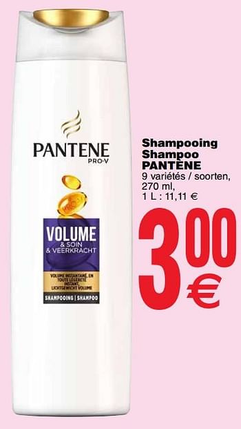 Promoties Shampooing shampoo - Pantene - Geldig van 16/10/2018 tot 22/10/2018 bij Cora