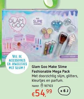 Promoties Glam goo make slime fashionable mega pack - Glam Goo - Geldig van 18/10/2018 tot 06/12/2018 bij Dreamland