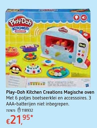 Promoties Play-doh kitchen creations magische oven - Hasbro - Geldig van 18/10/2018 tot 06/12/2018 bij Dreamland