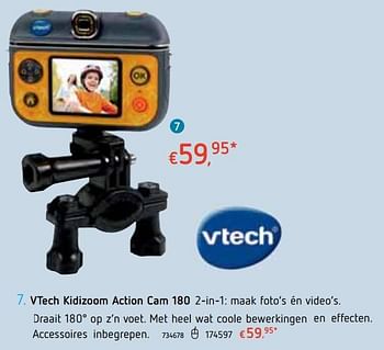 Promoties Vtech kidizoom action cam 180 - Vtech - Geldig van 18/10/2018 tot 06/12/2018 bij Dreamland